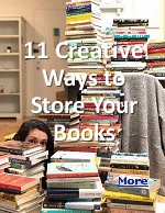 When it comes to storing just about anything, experts agree: There�s usually ample space if you just look up. Books on a wall can also function decoratively and bring visual interest.